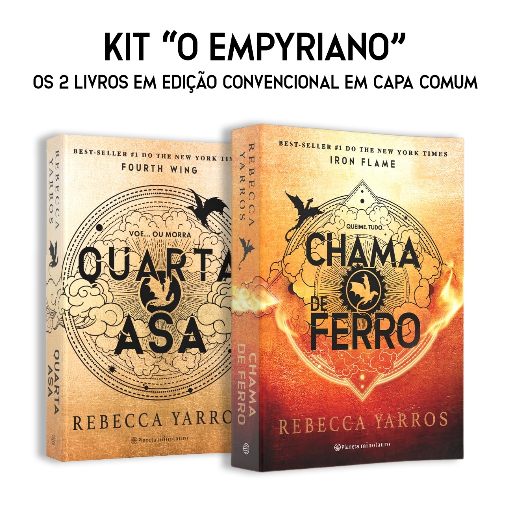 Kit O Empyriano Capa Comum | 2 Livros | Quarta Asa e Chama de Ferro ...