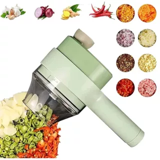 Cortador Elétrico De Legumes 4 Em 1 Sem Fio Com Carregamento USB Triturador Durável