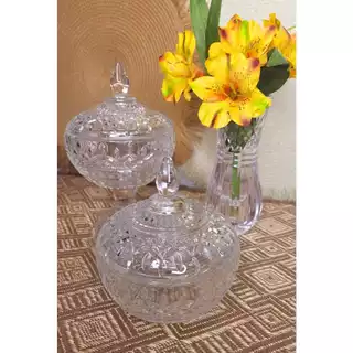 kit Lys 3 peças (VASO 15CM + BOMBONIERE 11X18CM + BOMBONIERE 11X12)