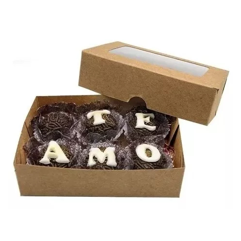10 caixas 6 doces caixinhas embalagem para bombom brigadeiro