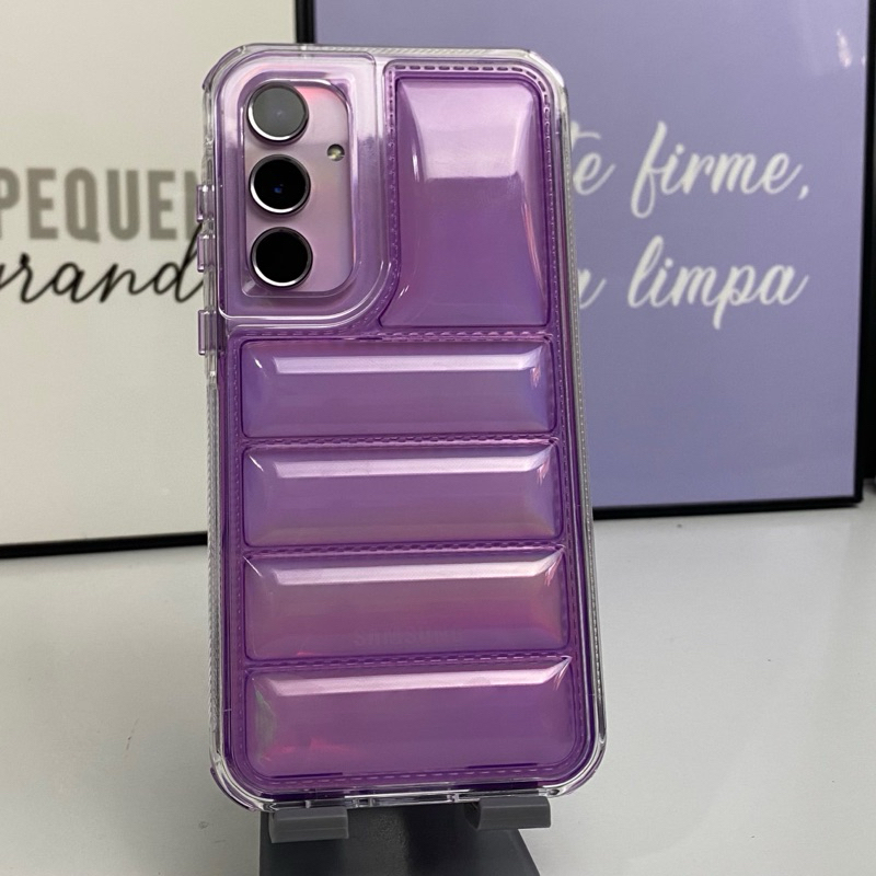 Capa Premium para Samsung compatível com A55 e A35 Puffer translúcida