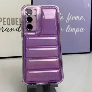 Capa Premium para Samsung compatível com A55 e A35 Puffer translúcida