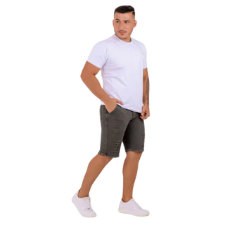 Bermuda Masculina Jeans Cinza da Moda Premium - Envio Imediato