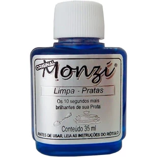 Limpa Pratas Monzi Original 35ml - Liquido para limpar pratas