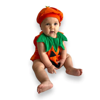 Fantasia Baby Abóbora / Bebê roupa temática / Halloween / Dia das bruxas