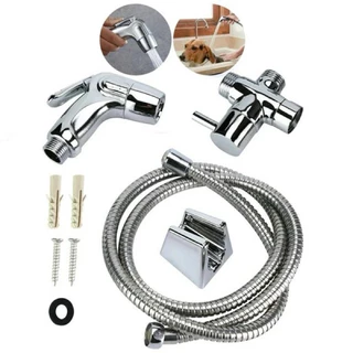 Ducha Higiênica Mangueira Flexível 1,20 Mt Com Gatilho Metal Cromado Sem Registro promo