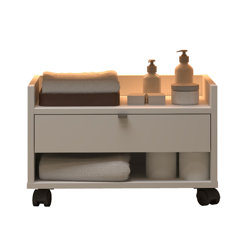 Gabinete Armário Para Banheiro Lavabo Com Gaveta Rodinhas Várias Cores Moderno