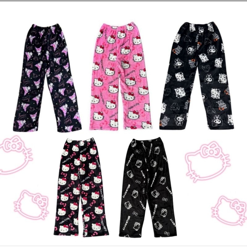 Calça Pijama Hello Kitty Kawaii Sanrio Kuromi