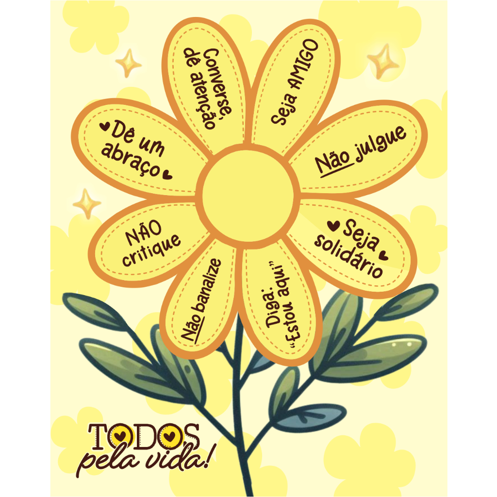 Card /Cartão / Adesivo / Pètala / Setembro Amarelo / Moedinhas ...