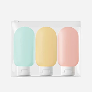 Kit 3un De Frascos Para Viagem 30ml e 60ml Creme Cosméticos Pote Higiene Pessoal ATP25