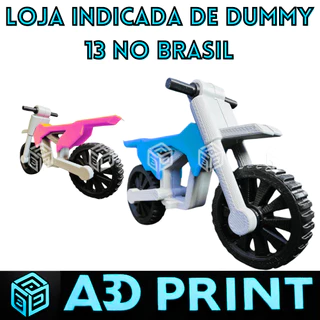 Moto Bicicleta Bike Dummy 13 - Boneco Articulado Action Figure Brinquedo Educativo Varias 3D