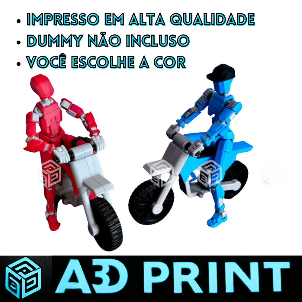 Moto Bicicleta Bike Dummy 13 - Boneco Articulado Action Figure