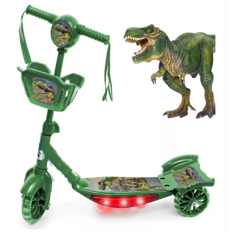 Patinete Infantil Dinossauro verde | Shopee Brasil