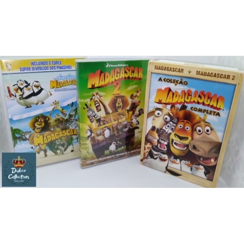 Box DVD A Coleção Madagascar Completa - Madagascar 1 + Madagascar