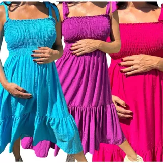 Vestido de Grávidas Gestantes Soltinho Promoção Com Frete Grátis