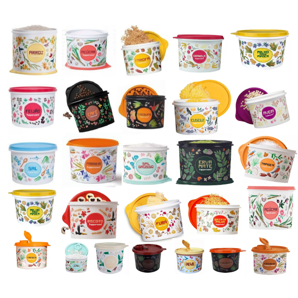 Linha Mantimentos Floral TUPPERWARE® Preço Por Unidade | Shopee Brasil