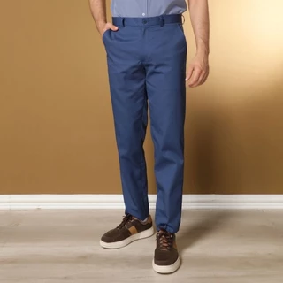 Manfinity Mode Calça de terno de negócio masculino cor sólida