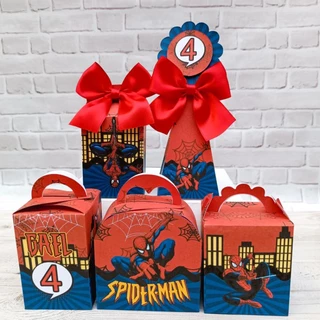 Kit Personalizados Homem Aranha - Lembrancinha para Festa - PEGUE E MONTE