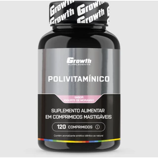 Multivitamínico Mastigável Growth - 120 cápsulas - Sabor Limão