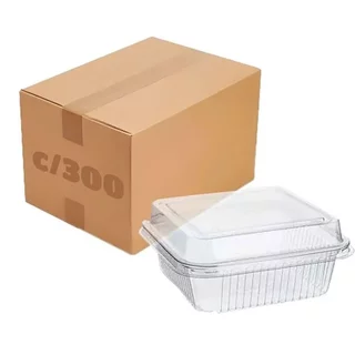 300UN Embalagem Para Doce Quadrado Articulado - P650 Pplast Para Doces Sobremesa Cabe 4 Brigadeiro