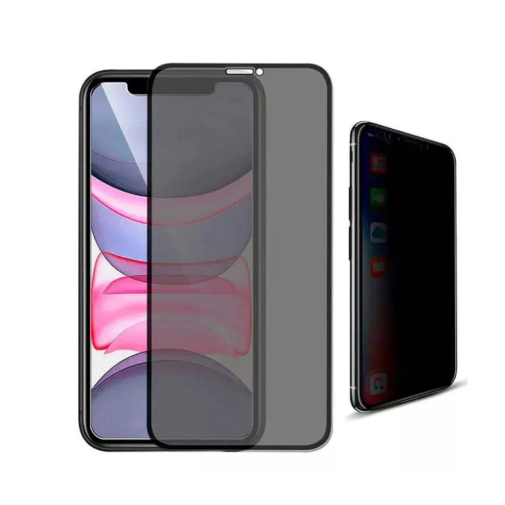 Película de vidro 3D Privativa Anticurioso Para IPhone XR, 11, 13 Pro, 15, 15 Pro Max