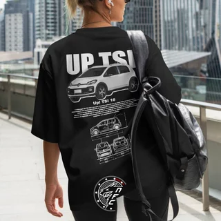 Camiseta Oversized Volkswagen Up TSI Gearhead Unissex Estampada P M G GG Algodão