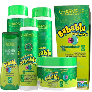 Kit Babablu Maçã Verde Com Sabonete Íntimo Charmelle