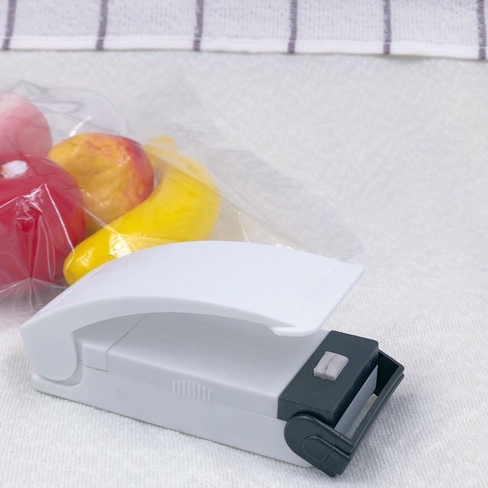 Mini Selador Branco de Embalagem Máquina Portátil Seladora Plástico Pilha Para Cozinha
