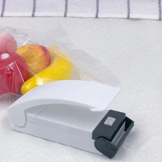 Mini Selador Branco de Embalagem Máquina Portátil Seladora Plástico Pilha Para Cozinha