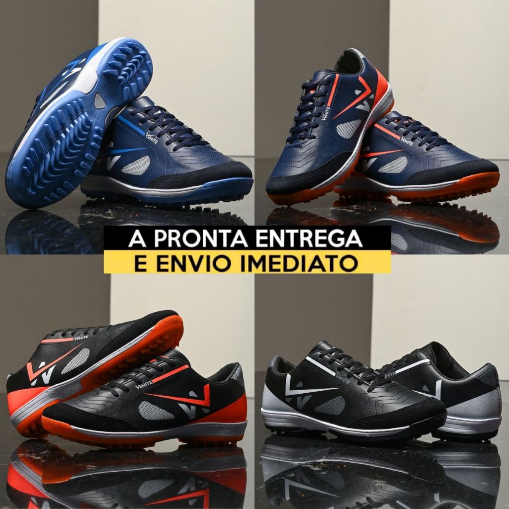 Chuteira Society Grama Sintetica Sola Toda Costurada Alta Qualidade Do 34 Ao 43 Envio Imediato