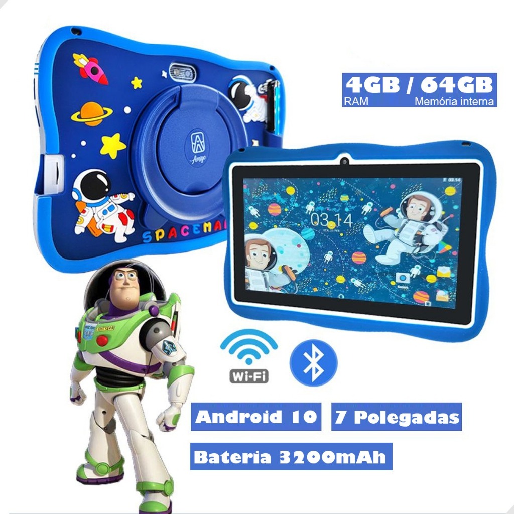 Tablet Infantil Kids Para Crianças Adolescentes 4gb Ram 64gb