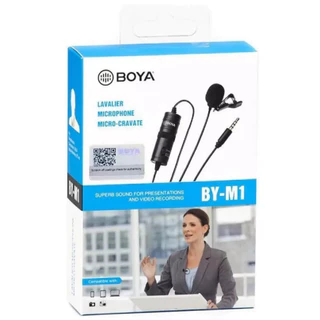 Microfone de Lapela Simples BY-M1 Boya Preto