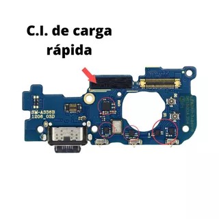 Placa Flex Flat Conector Carga Microfone Compatível Galaxy A33 5g (a336) Original