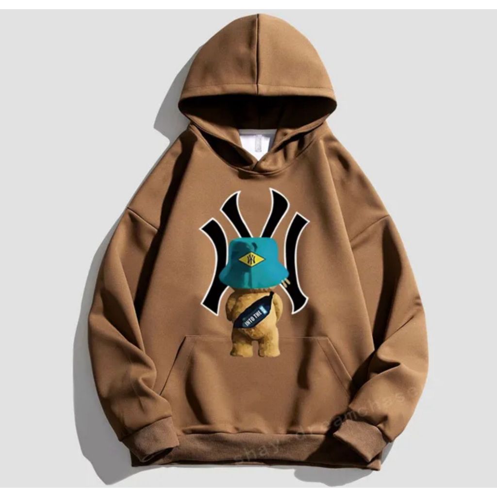moletom canguru flanelado varias cores unissex algodão ursinho ny top
