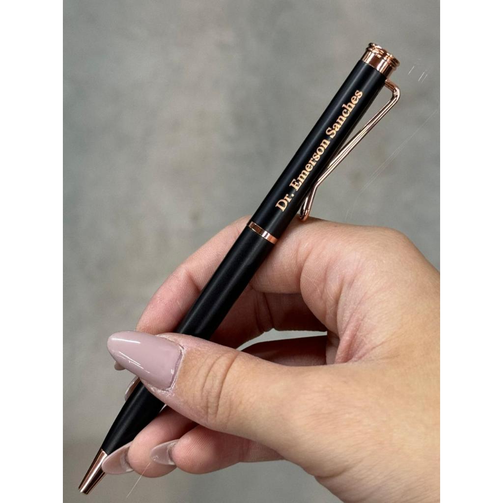 Canetal Metal Personalizada C/ Nome, Frase Ou Logo Empresa Luxo