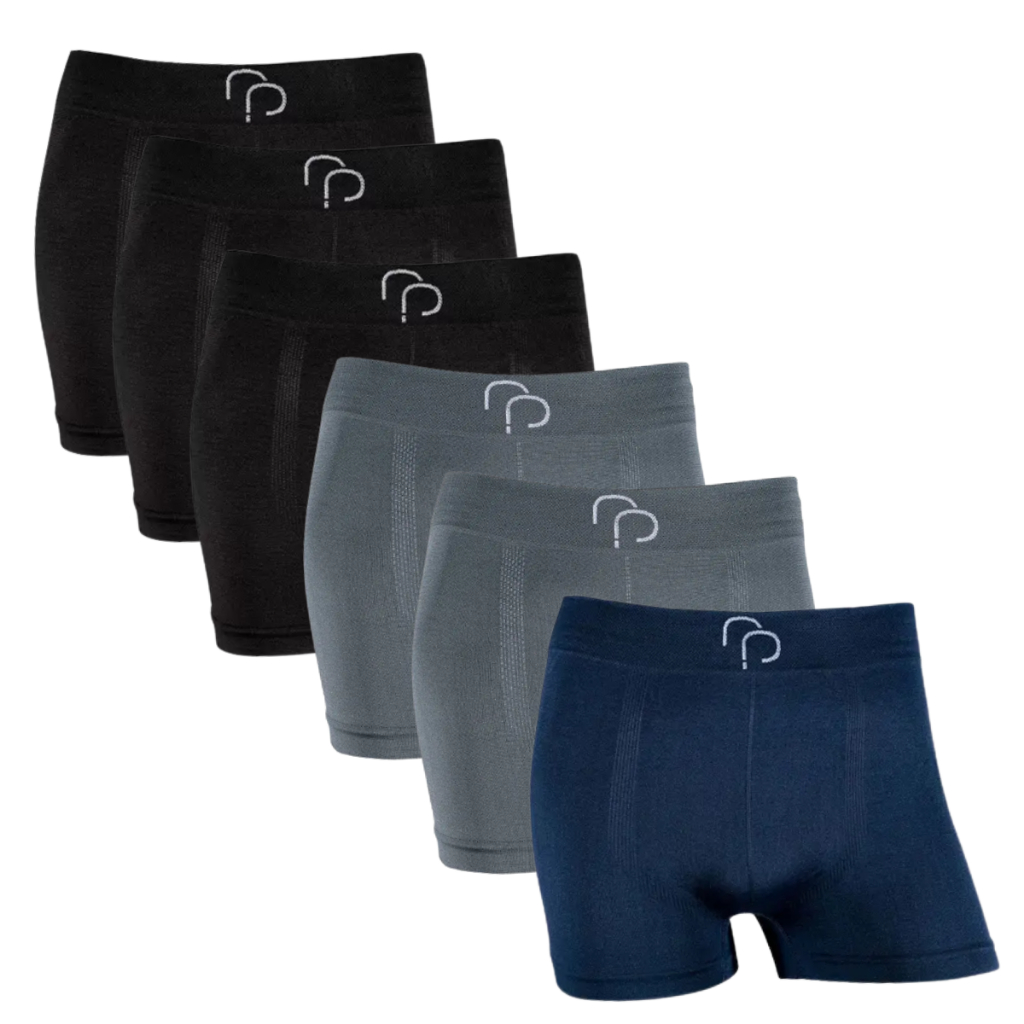 Kit 6 Cuecas Boxer Masculina Sem Costura Confortavel Basica