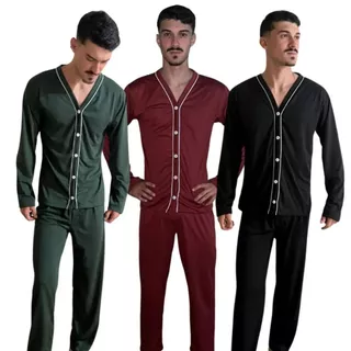 Pijama Longo Masculino Adulto em Oferta na Shopee