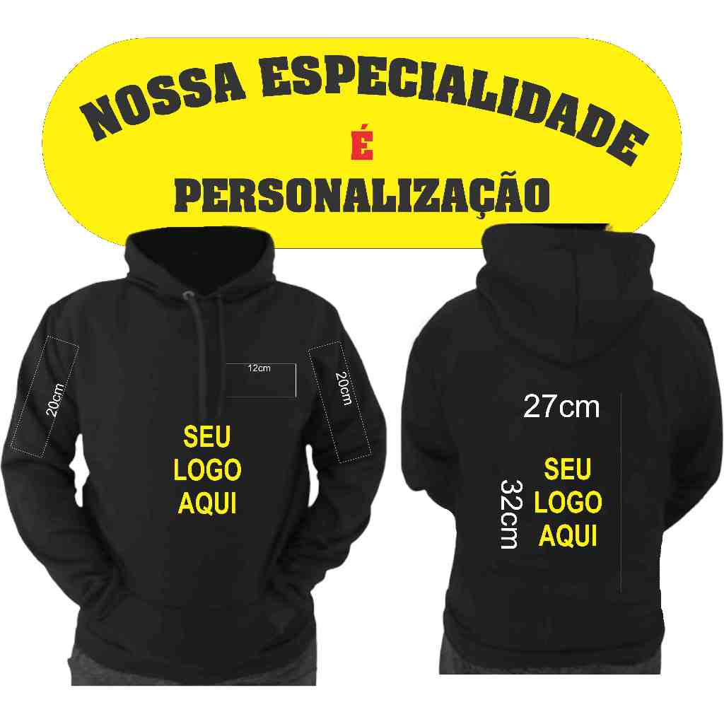 Moletom Canguru Diversas Estampa Personalizada Cor Única Blusa De Frio Transfer Unissex Com Capuz Varias Cores