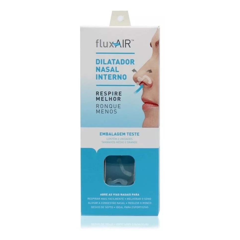 Flux Air Clip Dilatador Nasal Respire Melhor 2 Unidades sendo um dispositivo Médio e outro Grande