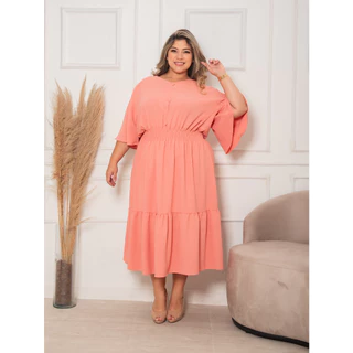 Vestido Plus Size Midi Moderninha DUNA REF:V038