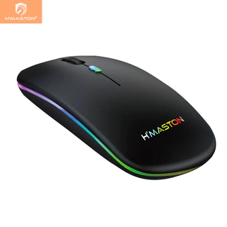 H'maston E-1300 Mouse Sem Fio Rgb Recarregável Wireless Led Ergonômico