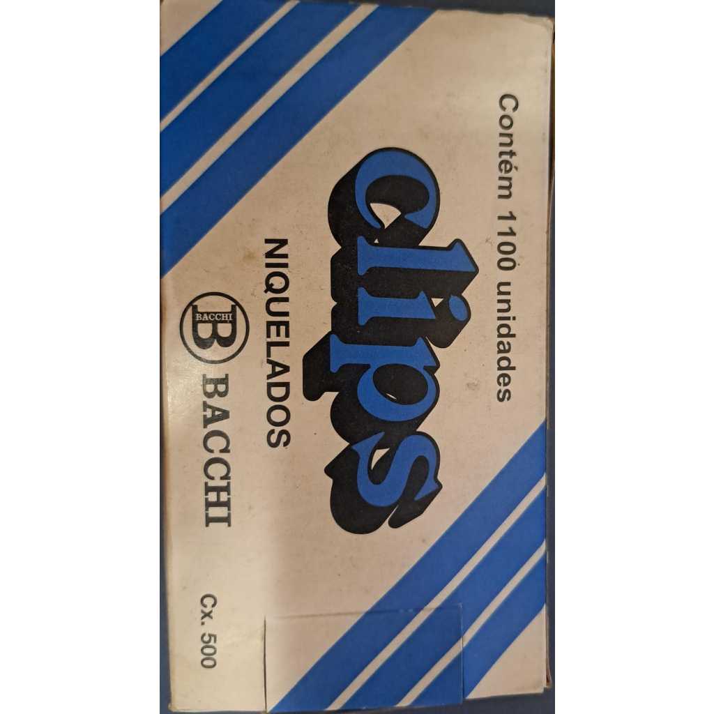 CLIPPS N 2 BACCHI NIQUELADOS CONTEM 1100 UNIDADES CX 500