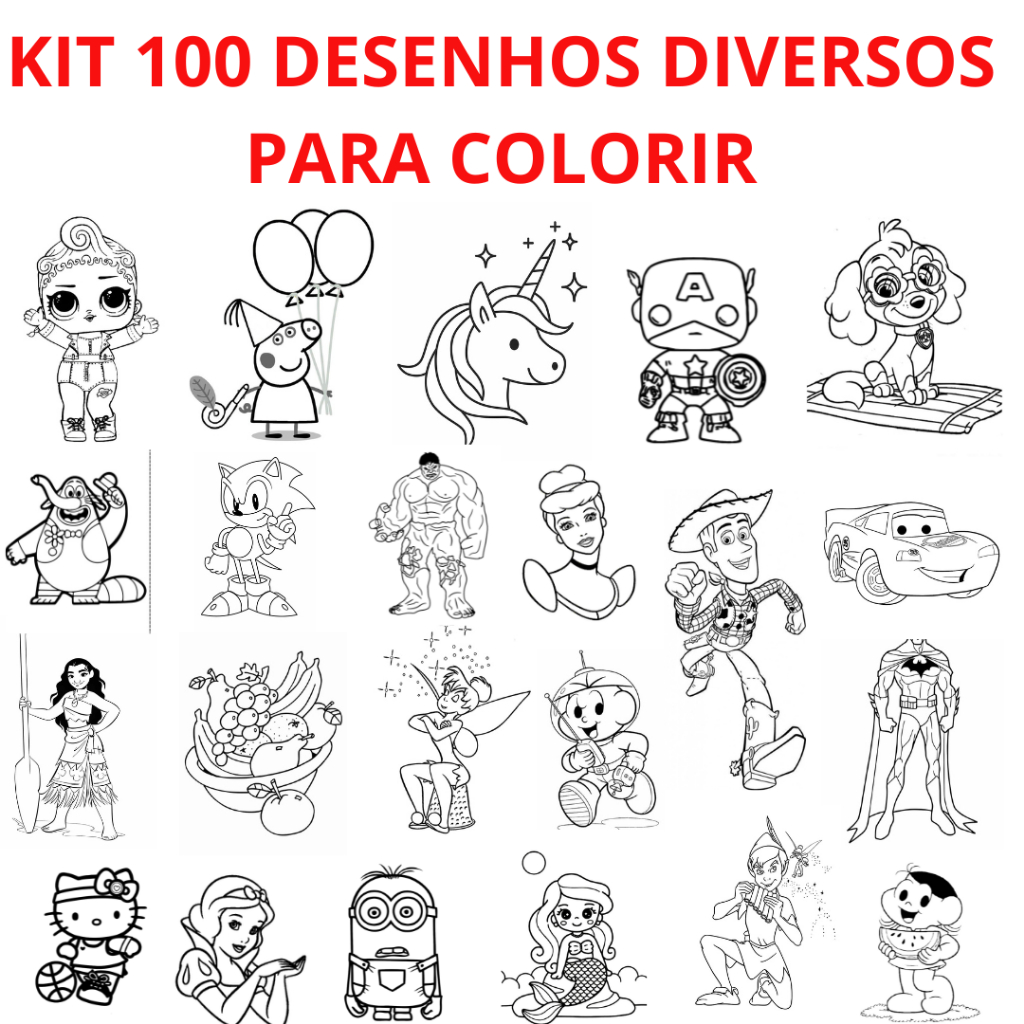 desenho para colorir de personagens