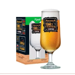 Taça Para Presentear Funny Blumenau Ruvolo Cerveja Beer Com Caixa de Presente 330ml