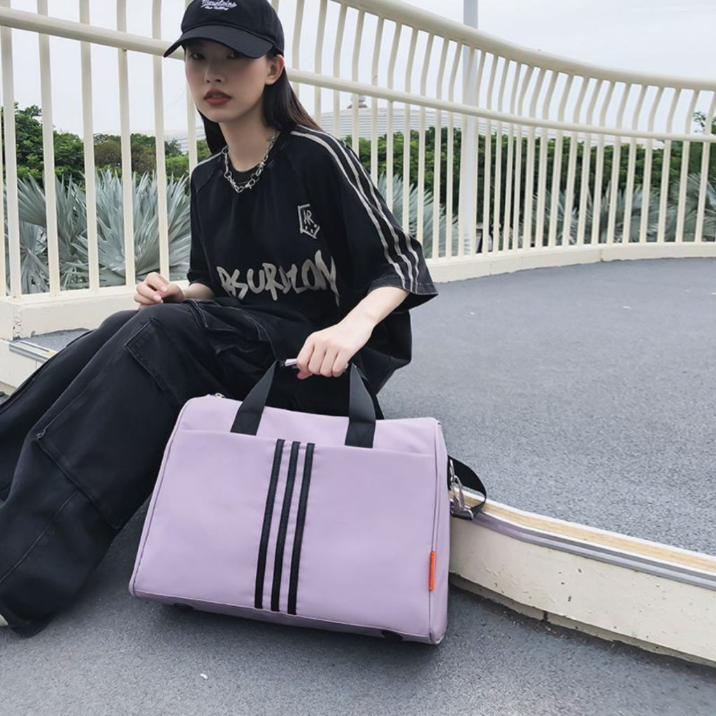 Mochila Bolsa De Viagem Academia Sport Com Bolso Impermeável Espaço Calçados Alça Lateral