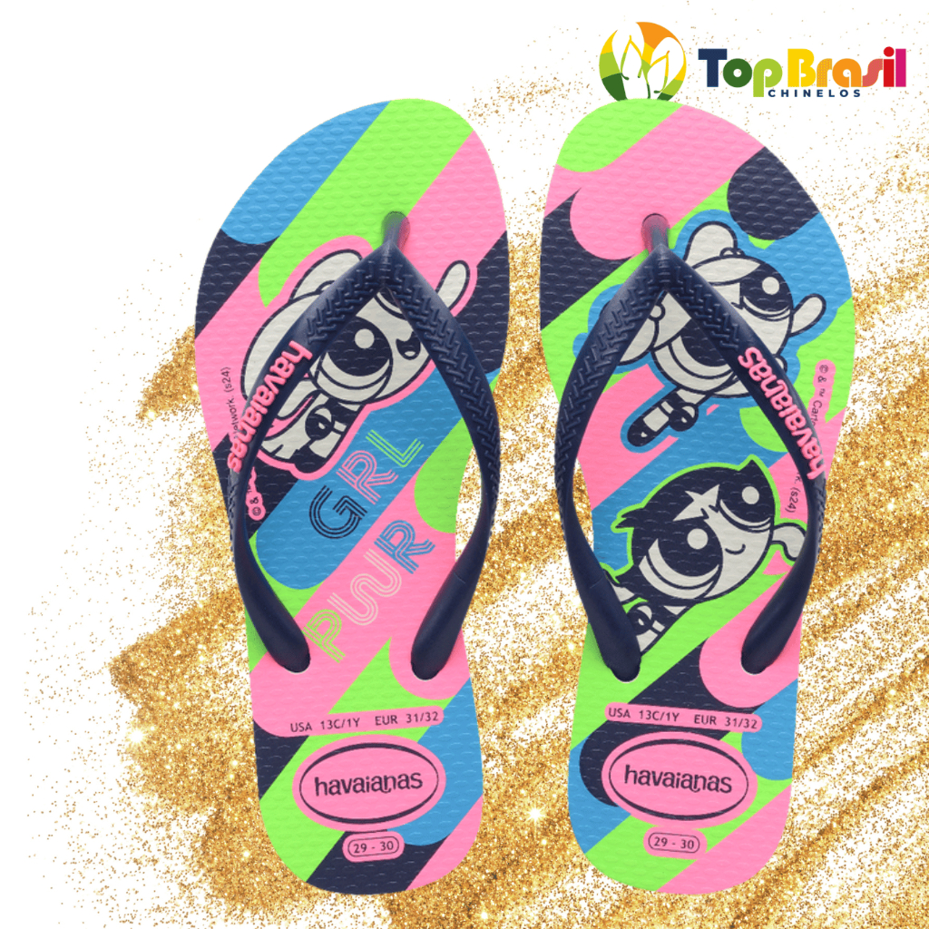 Chinelo Havaianas C/ NF Crianças Infantil Menina Super Poderosas