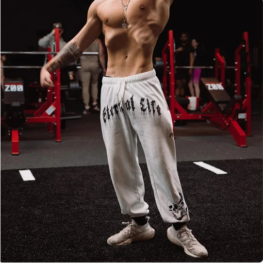 Calça Moletom Masculina Streetwear Gym Life Academia Musculação Treino Algodão