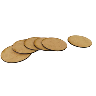 Kit 24x Porta Copos MDF 2,5mm Redondo