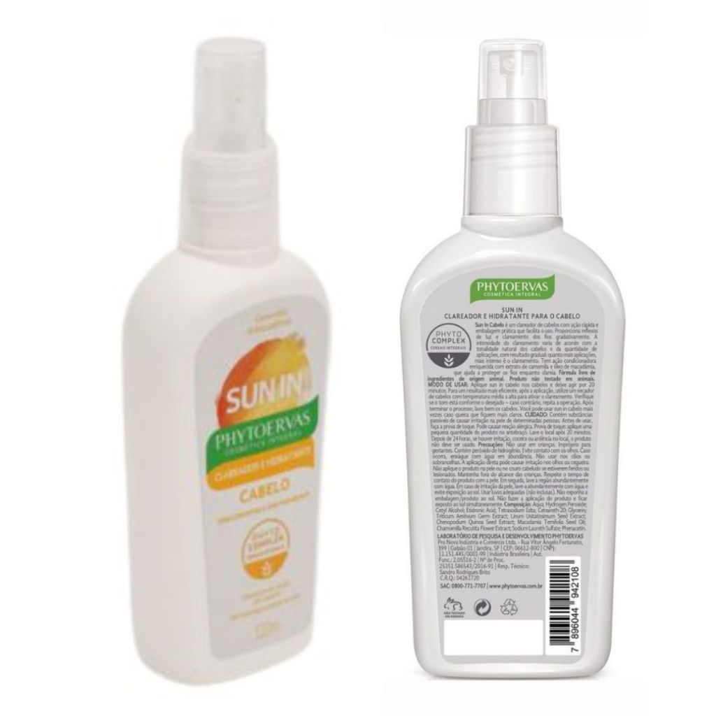 Phytoervas Clareador E Hidratante Capilar Sun In 120ML | Shopee Brasil