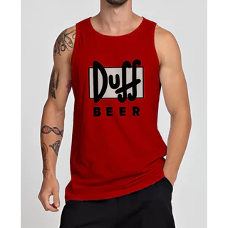 Camiseta Regata masculina Duff Beer Poliéster Estampa total